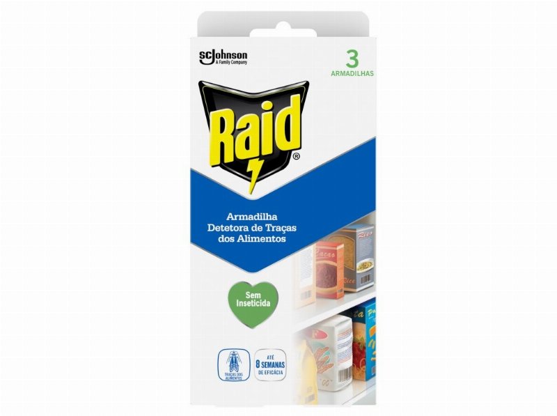 Insecticida Raid Armadilha Traça Dos Alimentos 3 Folhas