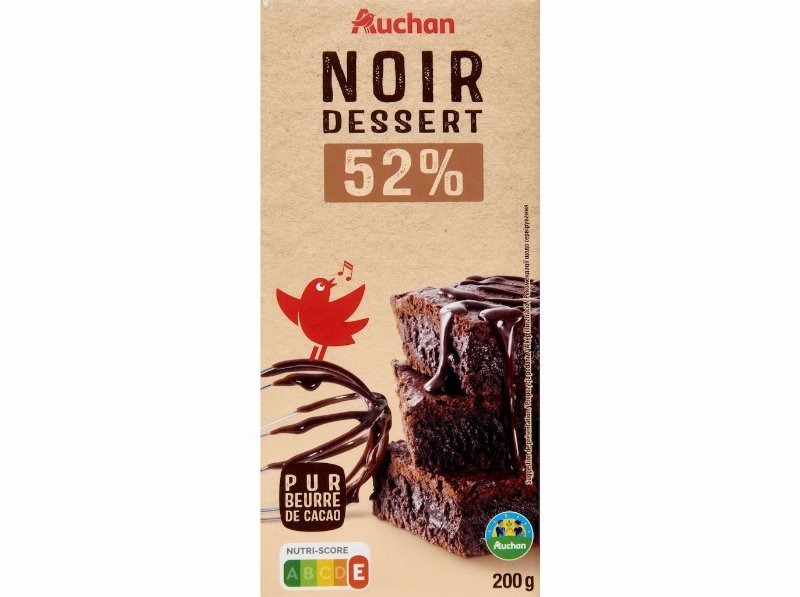 Chocolate Negro Auchan Cob Culinária 52% 200 g