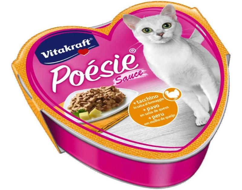 Comida Húmida Para Gato Vitakraft Poesie Peru E Queijo 85 g