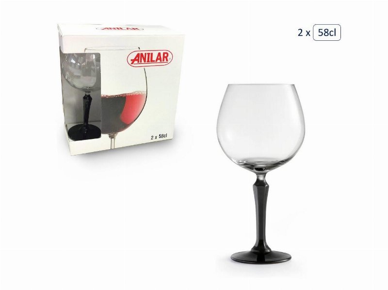 Conjunto De 2 Calices Anilar Vidro 58 cl