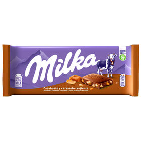 Tablete De Chocolate Com Amendoim E Caramelo Crocante Milka 90 gr