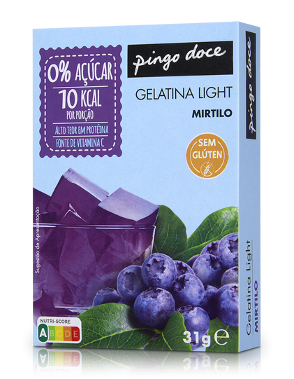 Gelatina Em Pó De Mirtilo 0% Açúcar Pingo Doce 0.031Kg