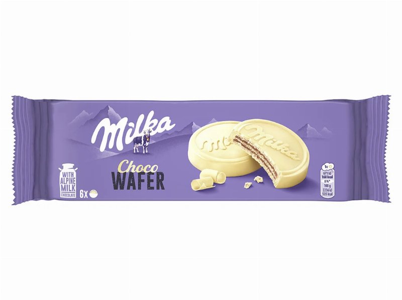 Bolacha Milka Waffer Chocolate Branco 180 g