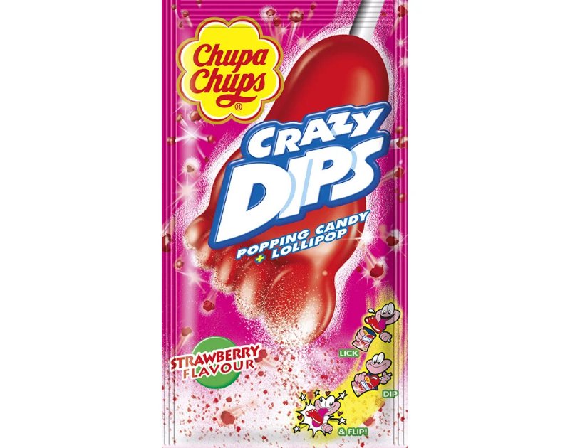 Drops Chupa Chups Crazy Dips Morango 14 g