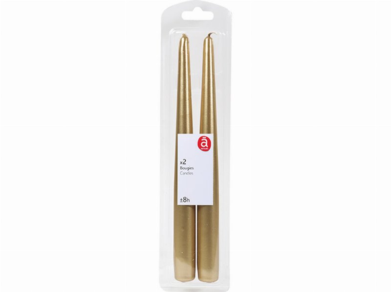 Velas Actuel Ouro Pack 2 Unidades