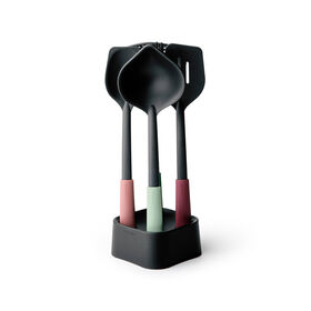 Conjunto Suporte E 3 Utensílios Cozinha Plástico Tasty+ Brabantia