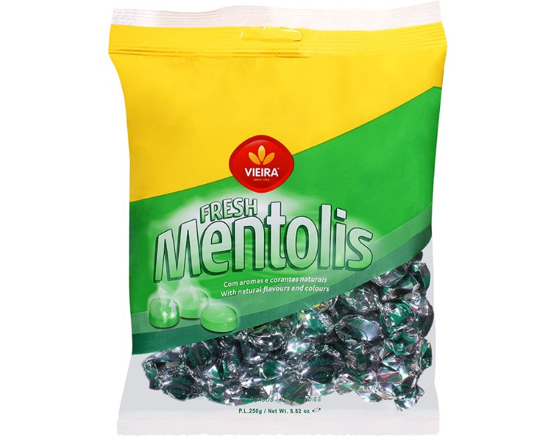Rebuçados Vieira Mentol 250 g