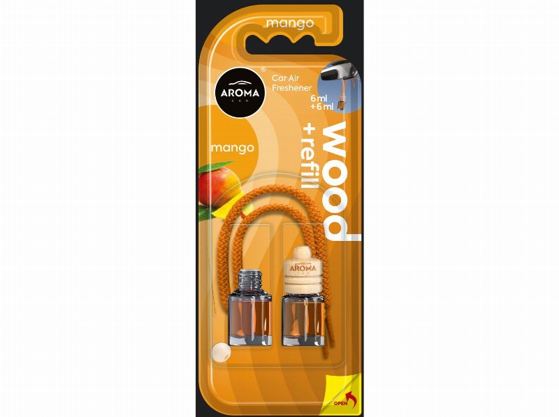 Ambientador Auto Aroma Car Wood Double Mango