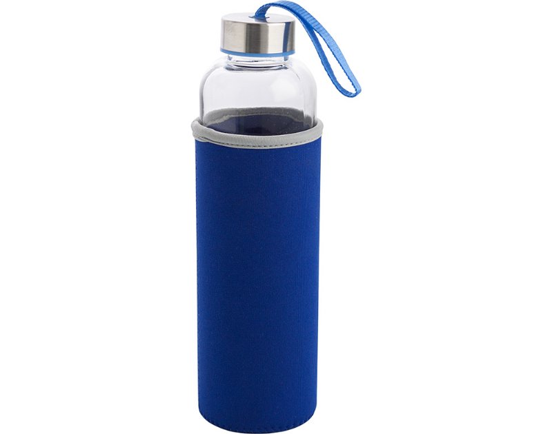 Garrafa Quid Vidro Com Capa Azul 0.6 l