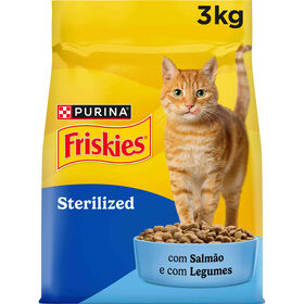 Ração Para Gato Adulto Esterilizado Salmão Purina Friskies 3 kg