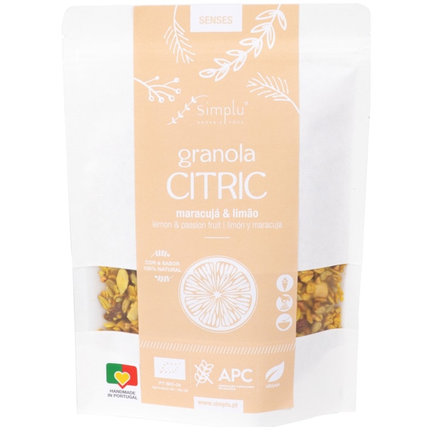 Granola Citric Com Maracujá E Limão Vegan Sem Glúten Biológica 300 g
