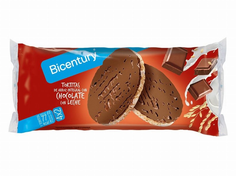 Tortitas Bicentury Chocolate De Leite 130 g