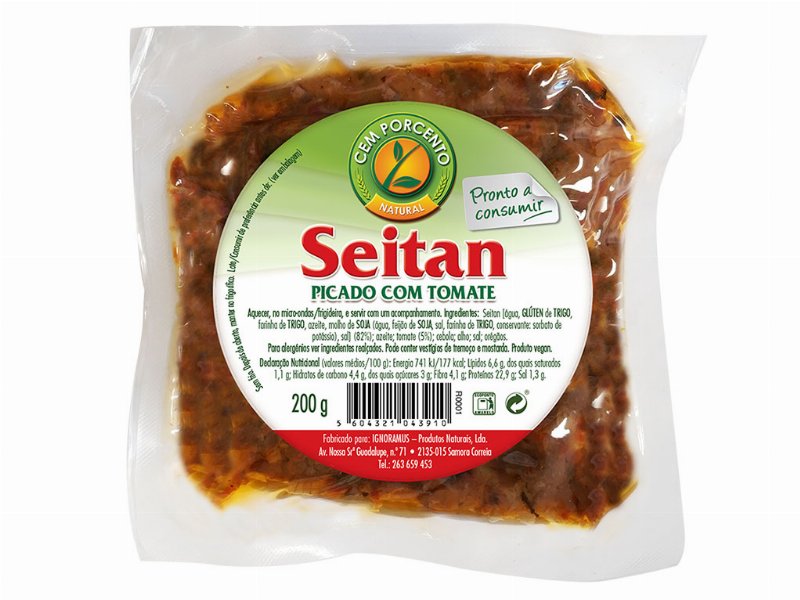 Seitan Cem Porcento Picado Com Tomate 200 g