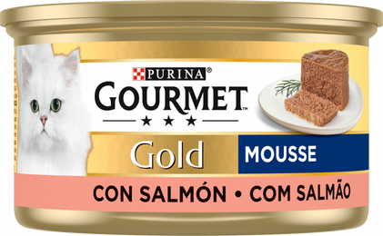 Comida Húmida Para Gato Gold Mousse Com Salmão Purina Gourmet 0.085Kg