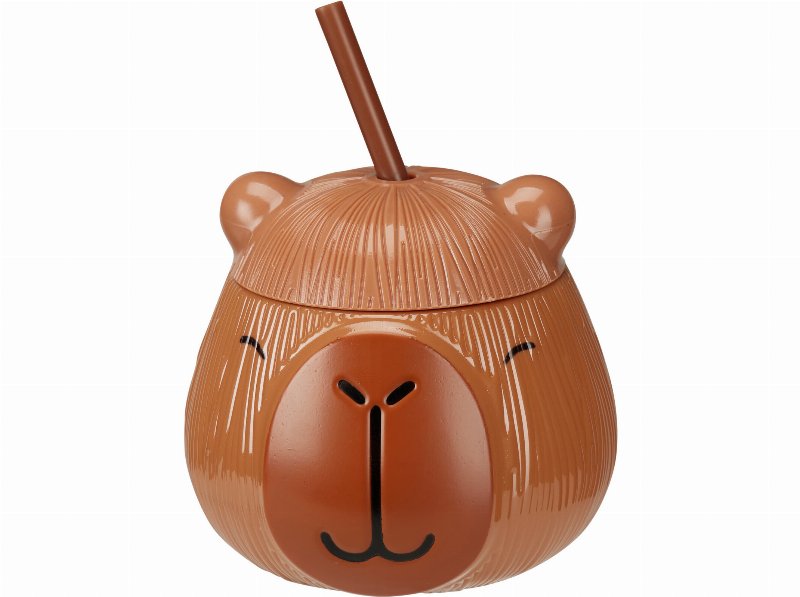 Copo Com Palhinha Capivara 650 ml