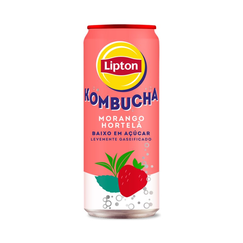 Kombucha De Morango E Hortelã Lipton 0.33L