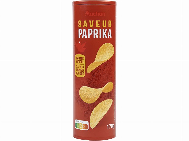 Aperitivo Auchan Base Batata Sabor Pimentão 170 g