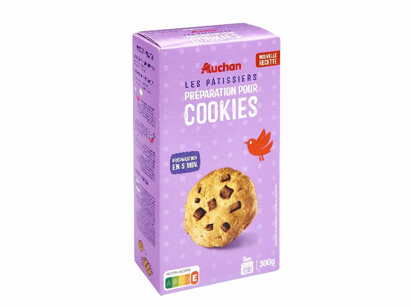 Preparado Para Bolachas Auchan Com Pedaços Chocolate 300 g