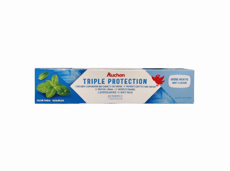 Pasta Dentífrica Auchan Tripla Proteção 3Em1 75 ml