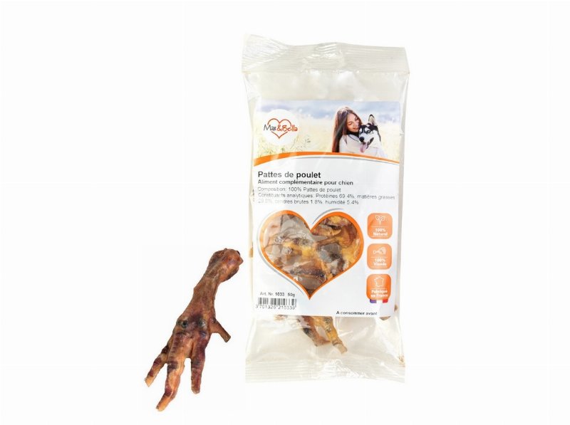 Snack Cão Max&Bella Patas De Frango 50 g 6Un
