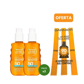 Protetor Solar Sensitive Advanced Fps 50 + Oferta Toalha Garnier Ambre Solaire 