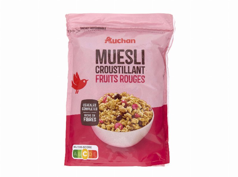 Cereais Auchan Muesli Frutos Vermelhos 450 g