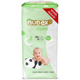 Fraldas Dropline 4-10 kg T3 Nunex 72 Un