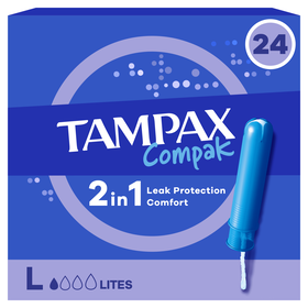 Tampão Com Aplicador Compak Ligeiro Tampax 24 Un