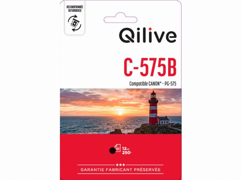 Tinteiro Qilive Qilive Compatível Canon C-575 Preto