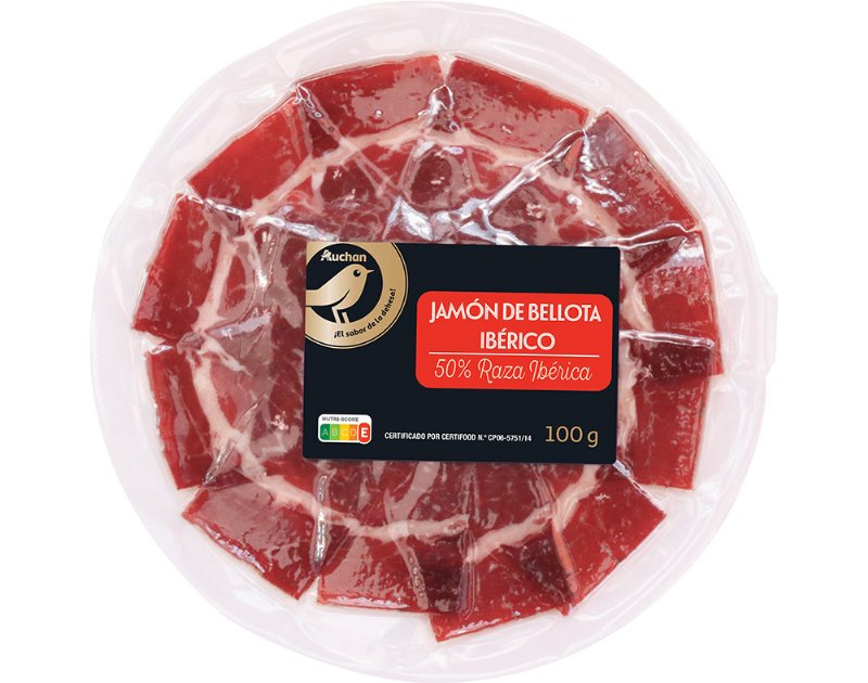 Presunto Ibérico Auchan Gourmet Bellota 50% Raça Ibérica 100 g