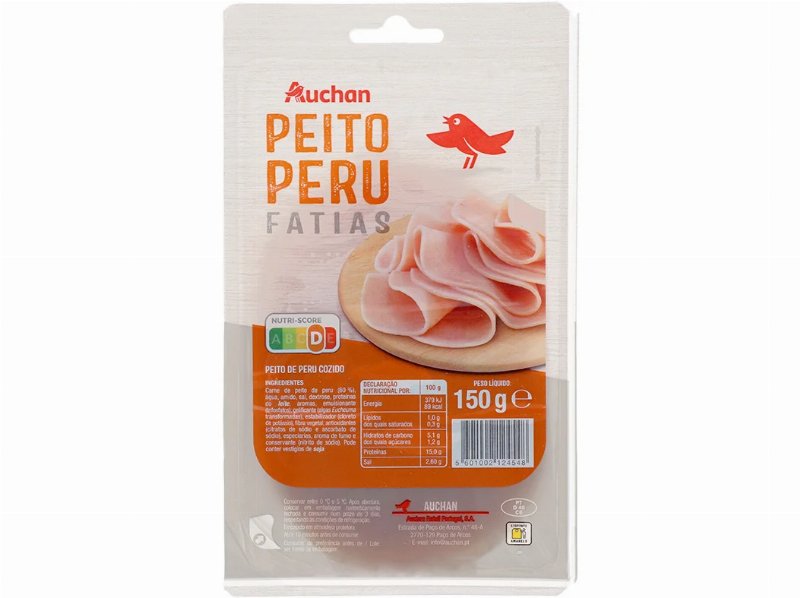 Fiambre De Peito Peru Auchan Fatias 150 g
