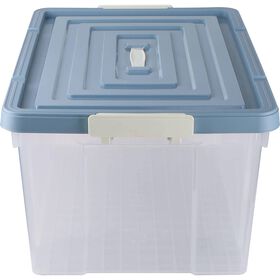 Caixa Arrumação Com Tampa Azul Kasa