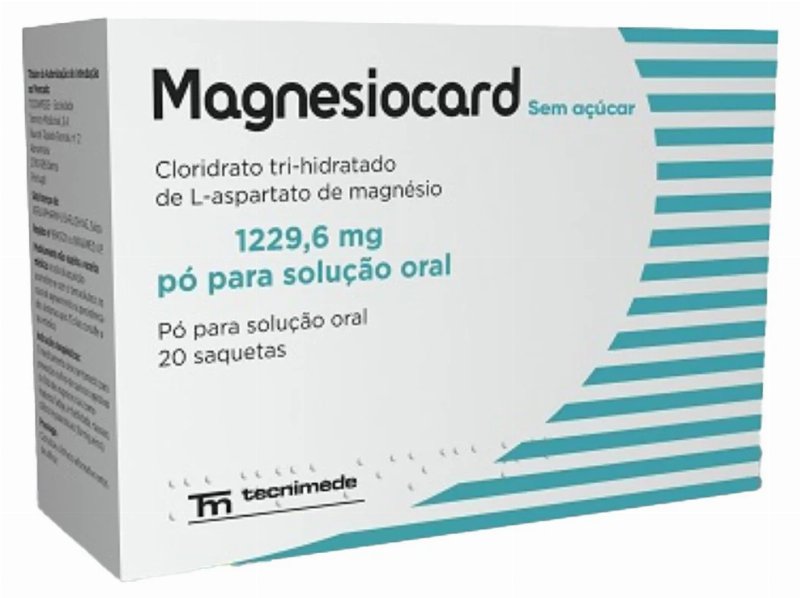 Pó Solução Oral Magnesiocard 1229.6 Mg S/ Açucar Saque 20Un