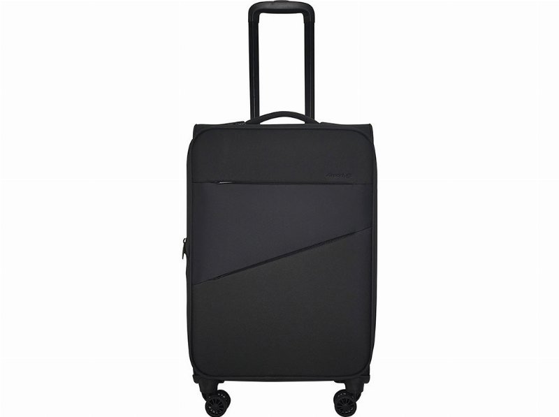 Mala De Viagem Flexível Airport Preto 8 Rodas 45X67X26Cm