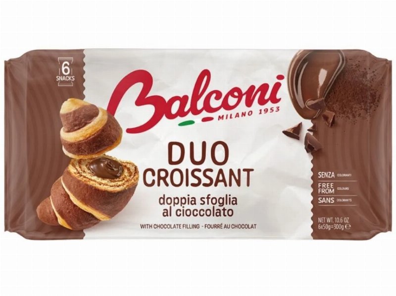 Croissants Balconi Duo Recheio Chocolate 6X50 g