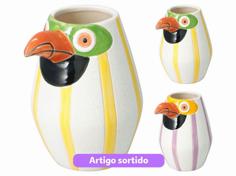Jarra Pássaro 15X12X17Cm Cores Sortidas