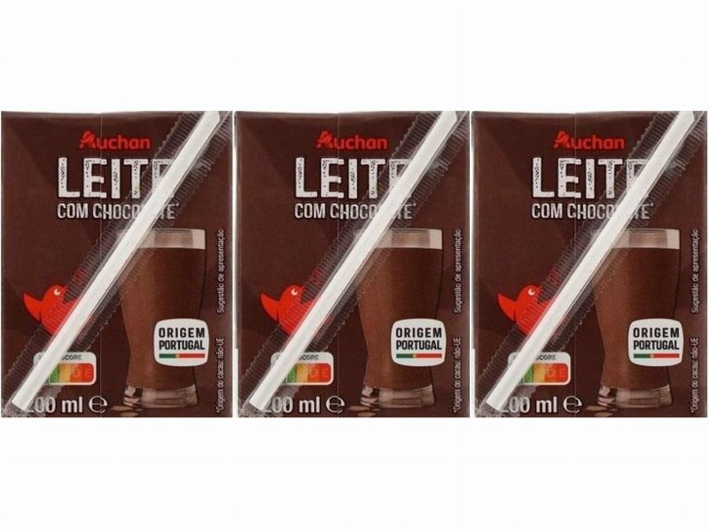Leite Com Chocolate Auchan 3X200 Ml