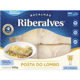 Postas Do Lombo De Bacalhau 9 Meses De Cura Msc Ultracongelado Riberalves 500 gr