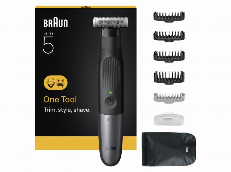 Aparador De Barba Braun Xt5100 3 Em 1