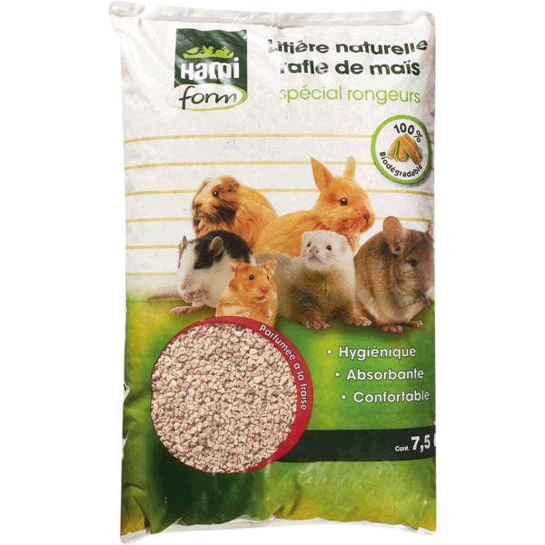 Areia Higiénica De Milho De Morango Para Roedores 7.5 l