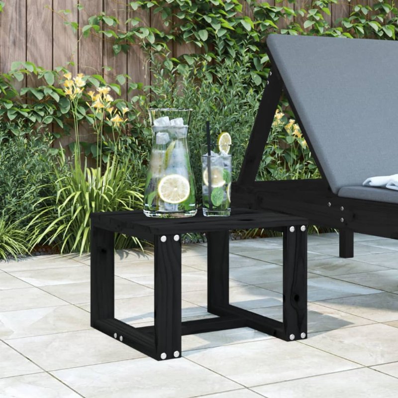 Hkh Mesa De Apoio P/ Jardim 40X38X28,5 Cm Pinho Maciço - Preto