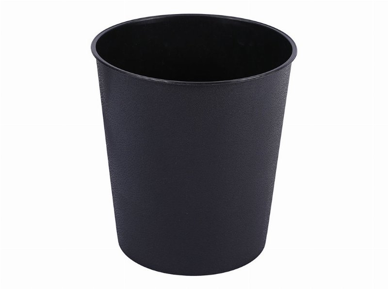 Cesto Papéis Auchan Preto Pp Ø250X260Mm