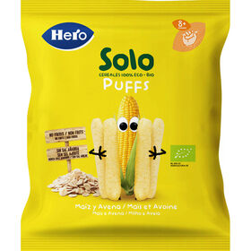 Snack Para Bebé Milho E Aveia Puffs +8M Hero Solo 25 gr
