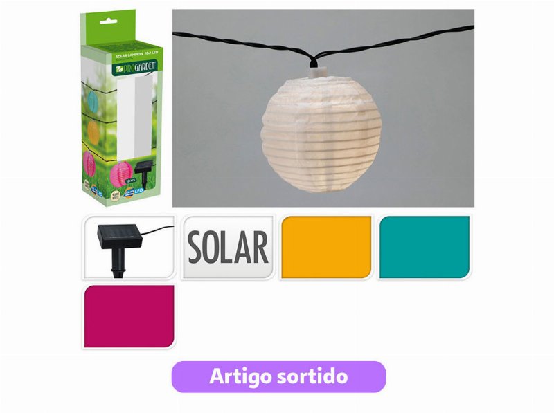 Conjunto Mini Lanternas Progarden 10 Peças Cores Sortidas