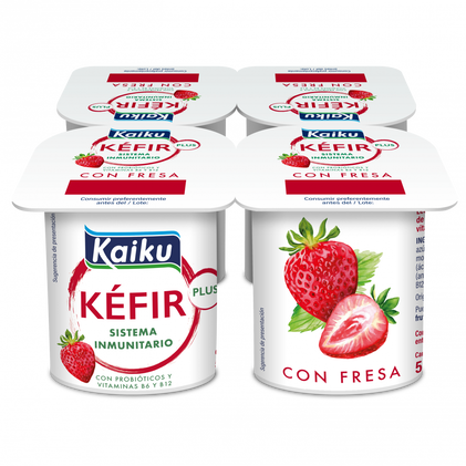 Kéfir De Morango Pack 4 Kaiku 0.5Kg
