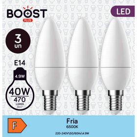 Lâmpada Led Chama E14 6500K 40W Boost 3 Un