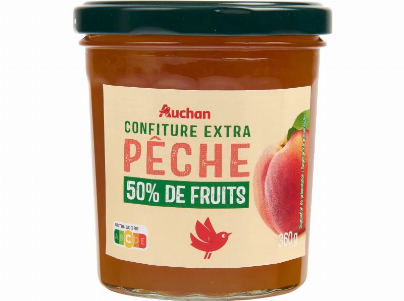 Doce Extra 50% Frutos Auchan Pessego 360 g