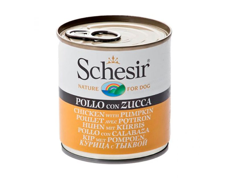 Comida Húmida Para Cão Schesir Lata Com Frango E Abóbora 285 g