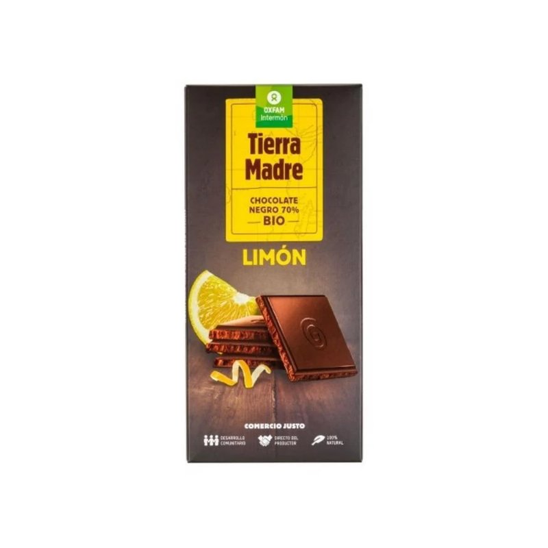 Tableta Chocolate Negro 70% Cacau Com Limão Bio Tierra Madre 100 g
