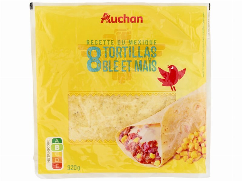 Tortilhas Auchan Trigo E Milho 8Un 320 g
